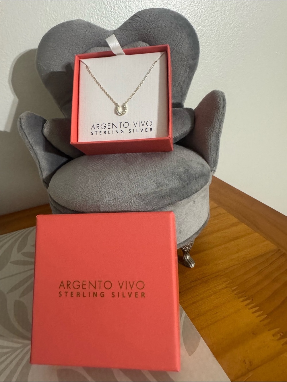 Argento Vivo Silver Horseshoe Pendant Necklace